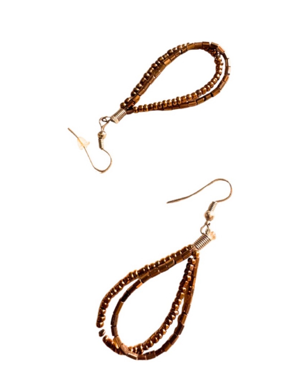 Copper Beaded Earrings